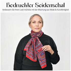 100% Seiden Schal, rot