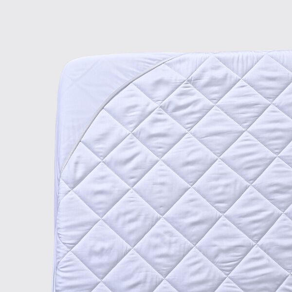 LIVMORE Gestepptes Tencel Wasserdichtes Matratzentopper King Size 150 x 200 + 30 cm Wei&szlig; image number 2