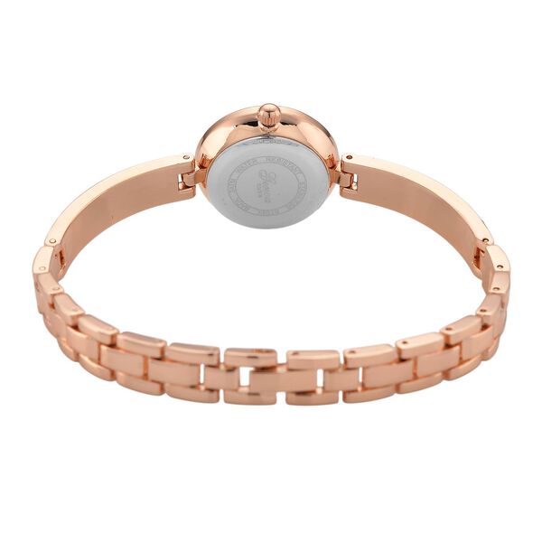 GENOA Time V2, Rosa Diamant-farbene Zirkonia, Kristalluhr, japanisches Uhrwerk, 316L Edelstahl, Rosa image number 7