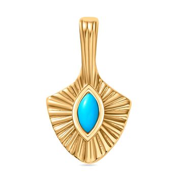 AA Sleeping Beauty T&uuml;rkis Anh&auml;nger 925 Silber vergoldet ca. 0,60 ct.