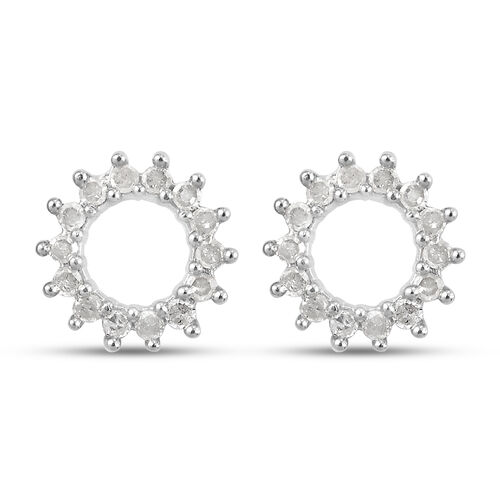 Diamant Kreis-des-Lebens-Ohrstecker in Silber image number 0