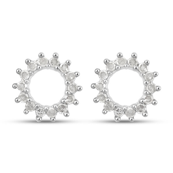 Diamant Kreis-des-Lebens-Ohrstecker in Silber