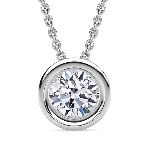 LUXURIANT DIAMOND - SGL zertifizierter VS-EF Labor Diamant Anhänger mit 50cm Kette in 950 Platin - 1 ct. image number 0