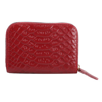 Geldb&ouml;rse aus 100% echtem Leder, Gr&ouml;&szlig;e: 11x7,5 cm, Weinrot