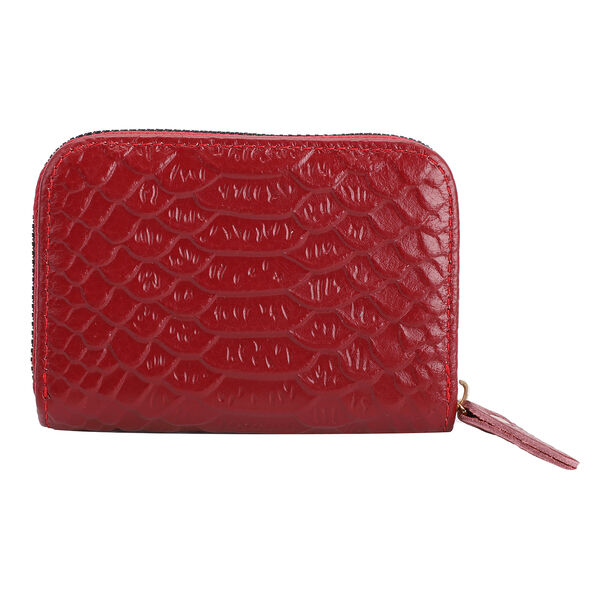 Geldb&ouml;rse aus 100% echtem Leder, Gr&ouml;&szlig;e: 11x7,5 cm, Weinrot