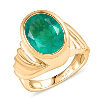 D'Joy Smaragd Triplett Quarz Ring - 5,74 ct.