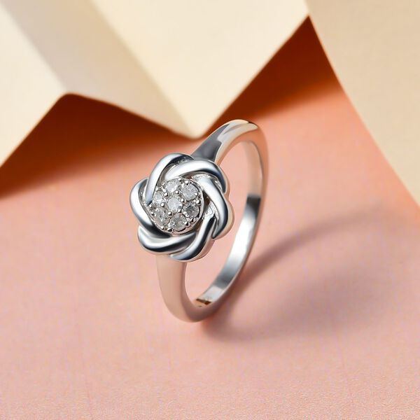 Wei&szlig;er Diamant-Ring - 0,10 ct. image number 2