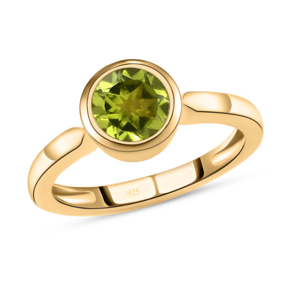 2er-Set, natürlicher Peridot-Solitär-Ring und Anhänger in Silber, 2,63 ct. image number 5
