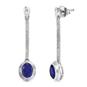 Tansanit-Farbe Quarz Ohrringe- 2,88 ct.
