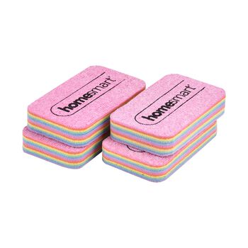 4er-Set Regenbogen-Putzt&uuml;cher mit 12-Schicht Mikrofaser-Schwammblock, 12x7cm