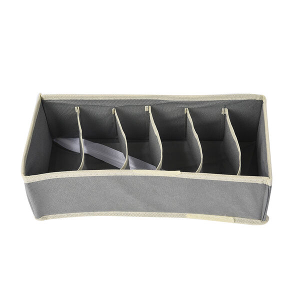 4er-Set Unterw&auml;sche-Aufbewahrungsboxen, Gr&ouml;&szlig;e: 28x14 cm 32x15 cm, 32x32 cm, 30x16 cm und 32x31,5 cm, Grau image number 5