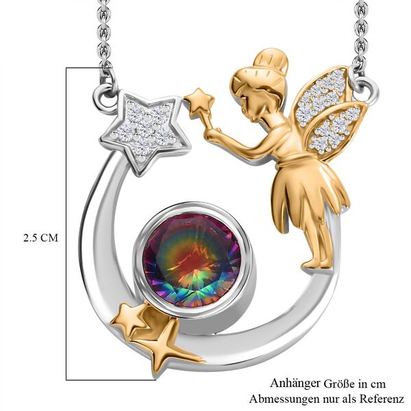 Nebel Quarz und Zirkon Halskette, 45 cm - 2,49 ct. image number 5