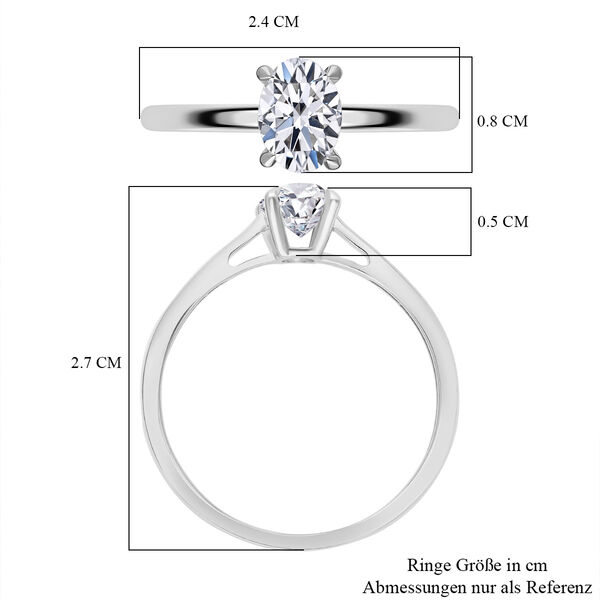 LUXURIANT IGI zertifizierter VS-E Labor Diamant Ring in 585 Wei&szlig;gold- 1 ct. image number 5