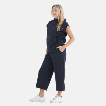 LA MAREY Strickanzug, 2-teilig, S/M, Marineblau