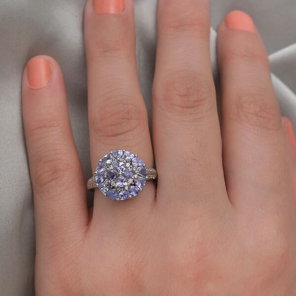 Tansanit und Zirkon Ring - 2,03 ct. image number 3