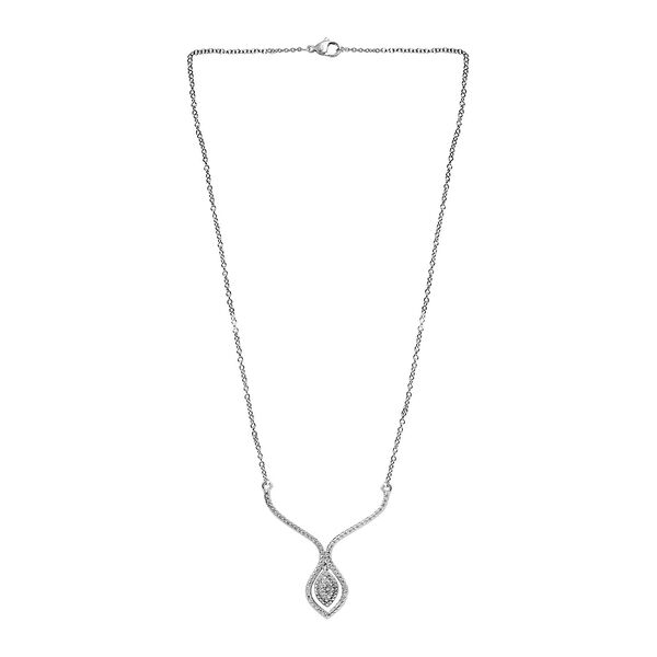 Halskette mit weiße Diamantakzenten, 45 cm image number 3