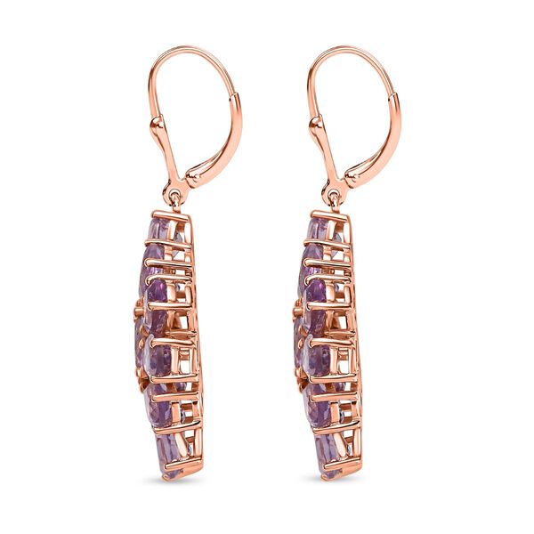 Rose de France Amethyst Ohrringe, 925 Silber ros&eacute;vergoldet ca. 9.27 ct image number 4