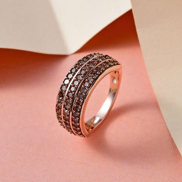 Natürlicher Champagner-Diamant-Ring - 1 ct. image number 2