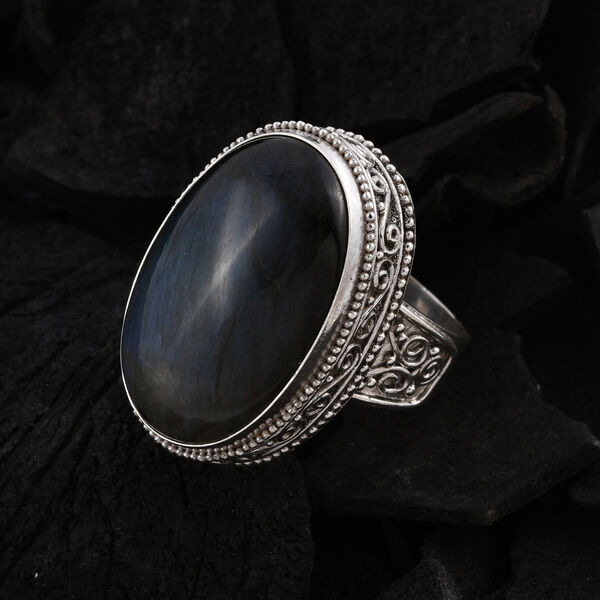 Royal Bali Kollektion - Labradorit-Ring, 925 Silber  ca. 34,40 ct image number 2