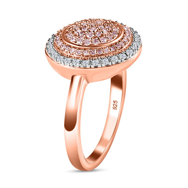 Rosa und weißer Diamant-Ring - 0,50 ct. image number 5