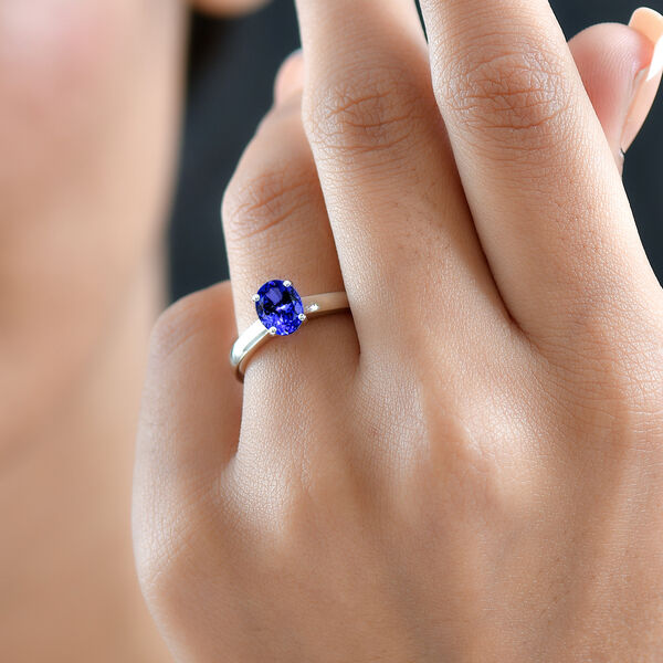 Rhapsody AAAA Tansanit Ring 950 Platin (Gr&ouml;&szlig;e 17.00) ca. 1,27 ct image number 2