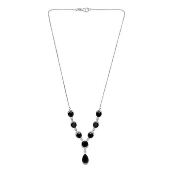 D'Joy Elite Shungit und Zirkon 45cm Halskette - 10,28 ct.