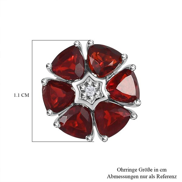 Blumenpracht mexikanische Kirschfeuer-Opal und Zirkon-Ohrstecker image number 9