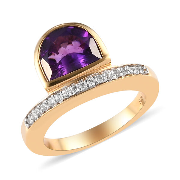 Afrikanischer Amethyst und Zirkon-Ring - 2,16 ct. image number 4