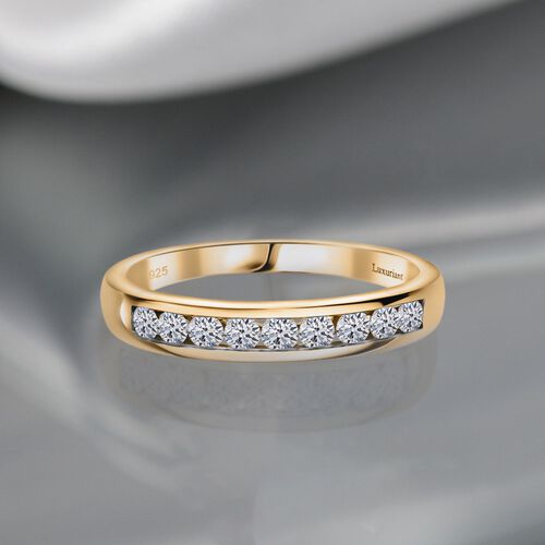 LUXURIANT DIAMOND - Lab Grown Diamant SI-GH Ring 925 Silber 750 Gelbgold Vermeil (Größe 17.00) ca. 0.50 ct image number 1