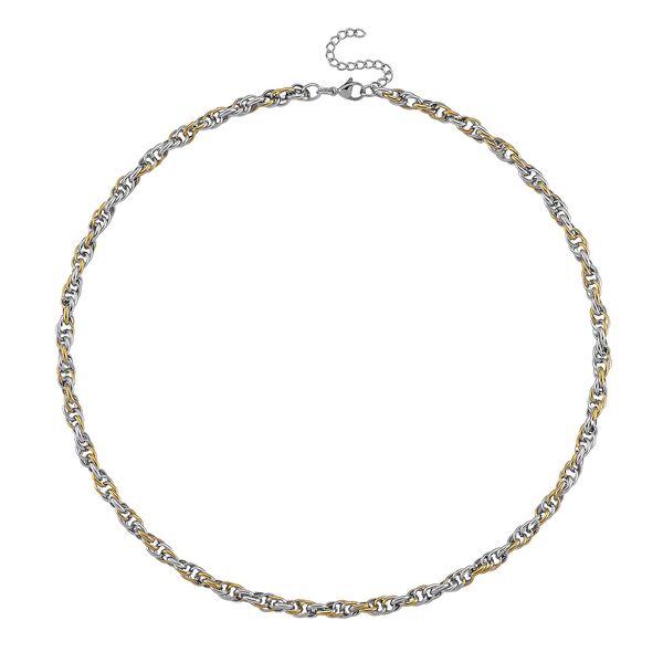 Glieder zweifarbige Halskette, 50+5 cm image number 2