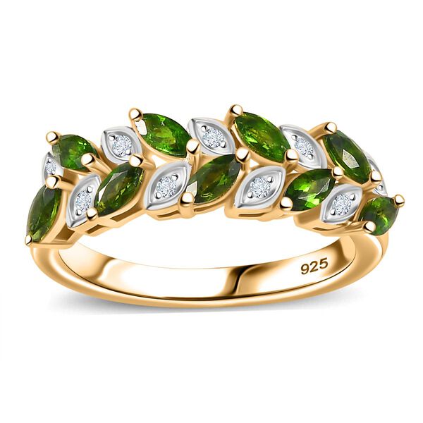 Natürlicher Chromdiopsid und Zirkon-Ring - 0,77 ct. image number 4