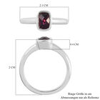 Rhodolith Granat Solitär Ring 925 Silber platiniert (Größe 16.00) ca. 1,10 ct image number 6