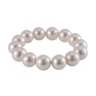 Weiße Muschelkernperle Armband Flexibel