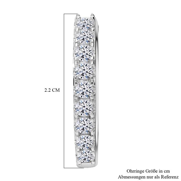 LUXURIANT SI-GH Labor Diamant Ohrringe, 925 Silber platiniert - 1 ct. image number 5