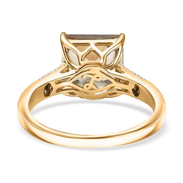 AAA Turkizit, Wei&szlig;er Diamant Ring 585 Gold (Gr&ouml;&szlig;e 17.00) ca. 4,40 ct image number 4