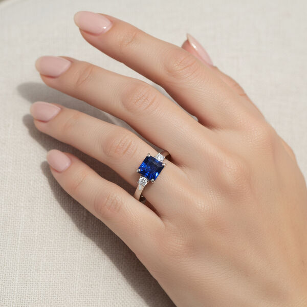 D'Joy AA Masoala Saphir und Moissanit Ring - 1,77 ct. image number 2