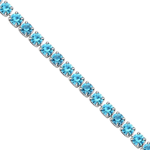 2er-Set- blaue Kristall-Halskette und Armband - 14 ct. image number 5