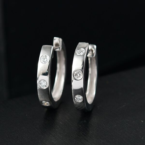 LUXURIANT SI-GH Labor Diamant Creolen, 925 Silber rhodiniert - 0,33 ct. image number 2