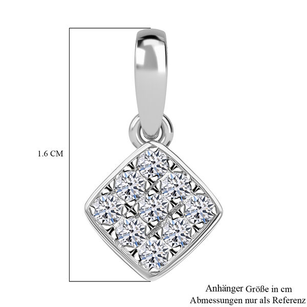 LUXURIANT SI GH Labor Diamant Anh&auml;nger, 925 Silber platiniert - 0,25 ct. image number 5