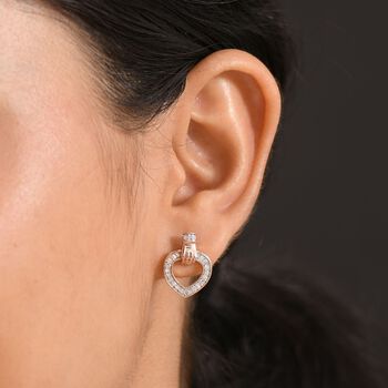 LUXURIANT SI-GH Labor Diamant Ohrringe, 925 Silber mit Ros&eacute;gold E-Beschichtung - 0,50 ct.