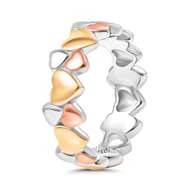 Dreifarbiger Herz-Bandring image number 4