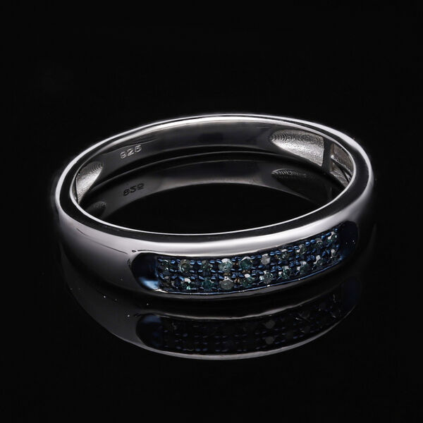 Blauer Diamant-Ring - 0,10 ct. image number 2
