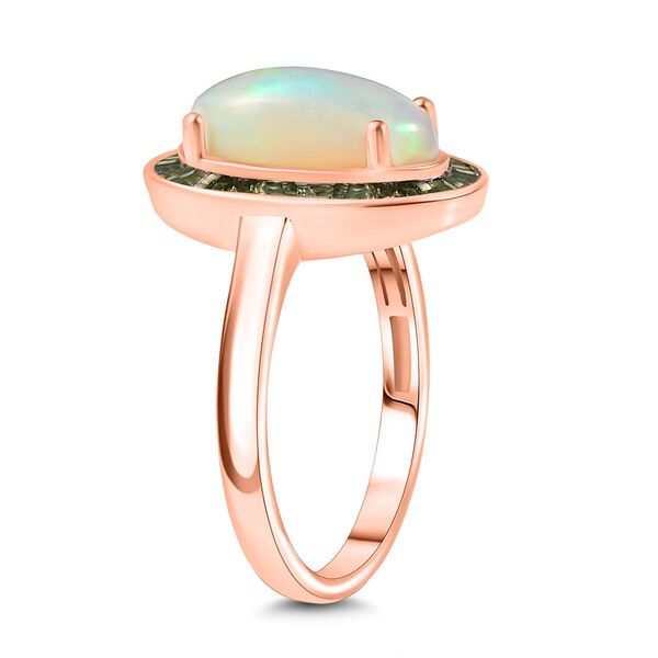D'Joy AA &auml;thiopisches Welo Opal und gr&uuml;nes Diamant Schmuckset image number 4