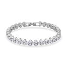 Weißes Zirkonia Armband, ca. 20 cm, Messing