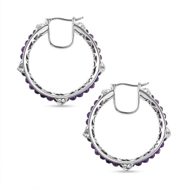 Afrikanische Amethyst Creolen - 15,71 ct. image number 5