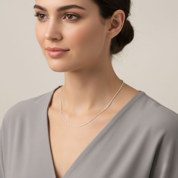 K&ouml;nigskordelkette in 950 Platin, 45cm - 1,50 Gramm image number 2