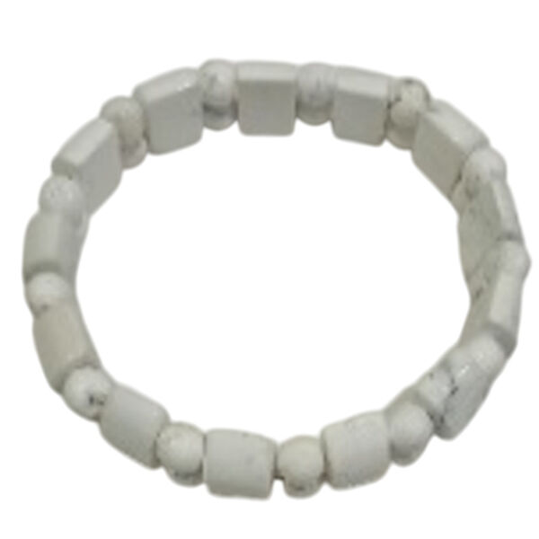Flexibles wei&szlig;es Jaspis Armband - 125 ct.