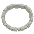 Weißer Jaspis Armband, flexibel, ca. 125.00 ct