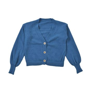 LA MAREY - Strickjacke mit Kn&ouml;pfen, blau