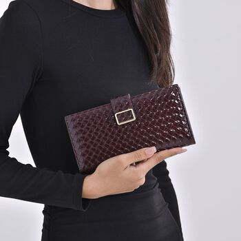 PU-Leder Brieftasche mit RFID-Schutz, dunkelbraun